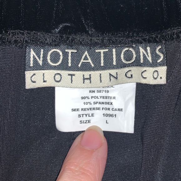 Notations clothing co USA long Black Velvet straight Skirt size large - Picture 6 of 6